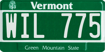 VT license plate WIL775
