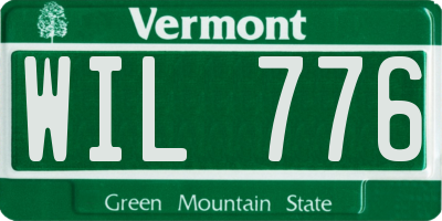 VT license plate WIL776