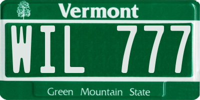 VT license plate WIL777