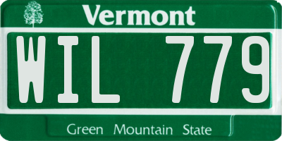VT license plate WIL779