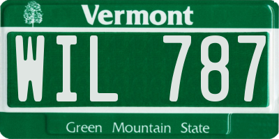 VT license plate WIL787