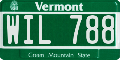 VT license plate WIL788