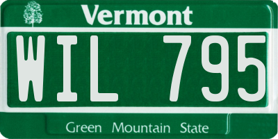 VT license plate WIL795