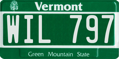 VT license plate WIL797