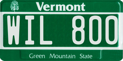 VT license plate WIL800