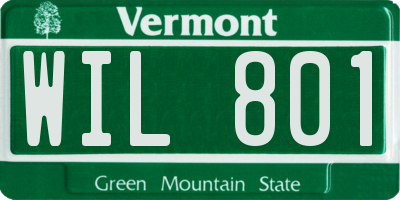 VT license plate WIL801