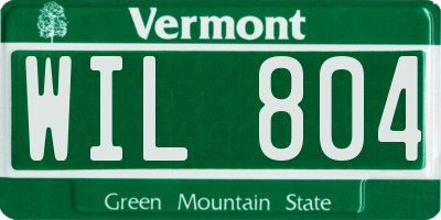 VT license plate WIL804