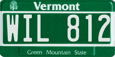 VT license plate WIL812