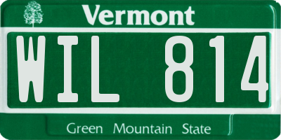 VT license plate WIL814