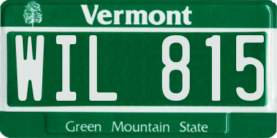 VT license plate WIL815