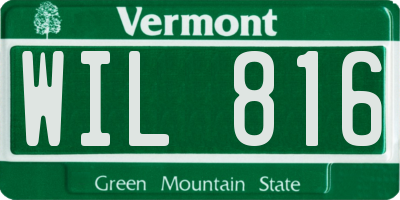 VT license plate WIL816