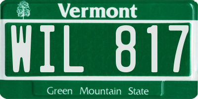 VT license plate WIL817
