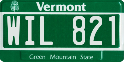 VT license plate WIL821