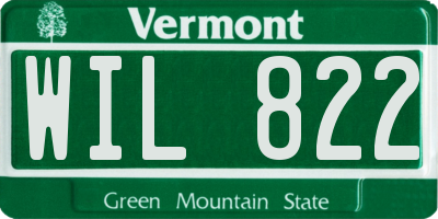 VT license plate WIL822