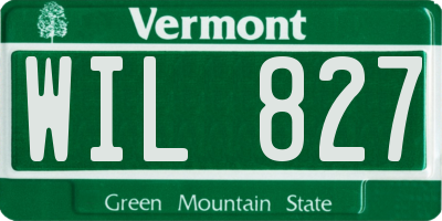 VT license plate WIL827