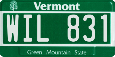 VT license plate WIL831