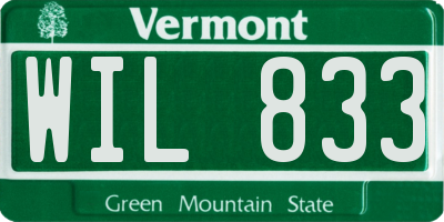 VT license plate WIL833