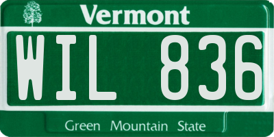 VT license plate WIL836