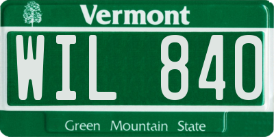 VT license plate WIL840