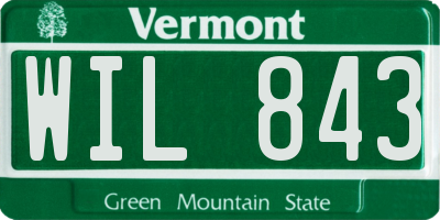 VT license plate WIL843