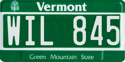 VT license plate WIL845