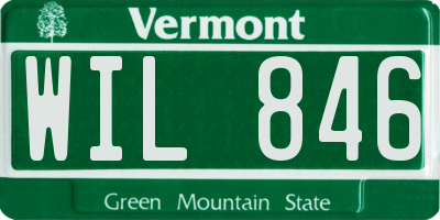 VT license plate WIL846