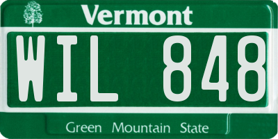 VT license plate WIL848