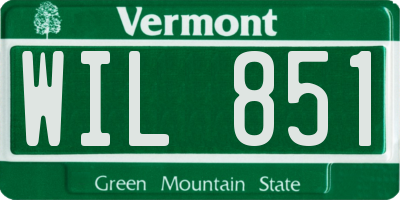VT license plate WIL851