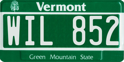 VT license plate WIL852