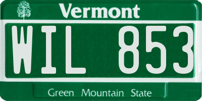 VT license plate WIL853