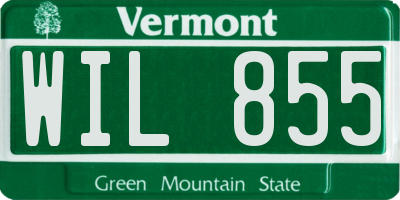 VT license plate WIL855