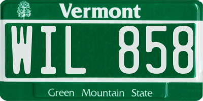 VT license plate WIL858