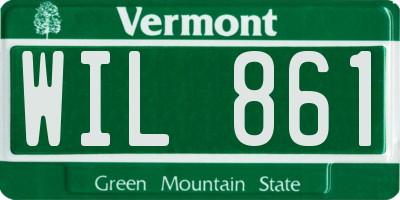 VT license plate WIL861