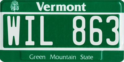 VT license plate WIL863
