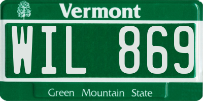VT license plate WIL869