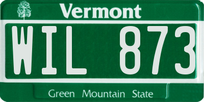 VT license plate WIL873