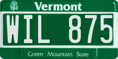 VT license plate WIL875