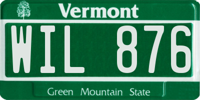 VT license plate WIL876