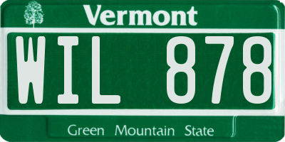 VT license plate WIL878
