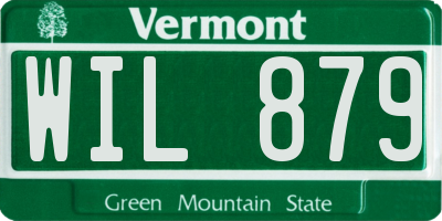 VT license plate WIL879