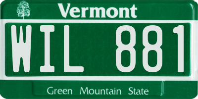 VT license plate WIL881