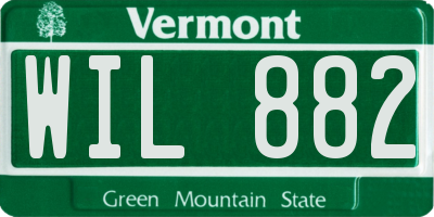 VT license plate WIL882