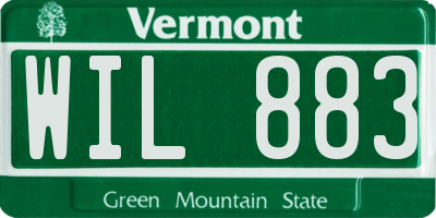 VT license plate WIL883