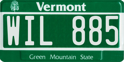 VT license plate WIL885