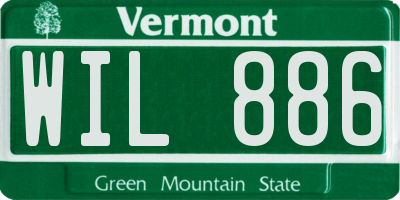 VT license plate WIL886