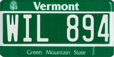 VT license plate WIL894
