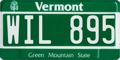 VT license plate WIL895
