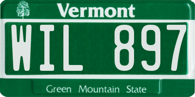 VT license plate WIL897