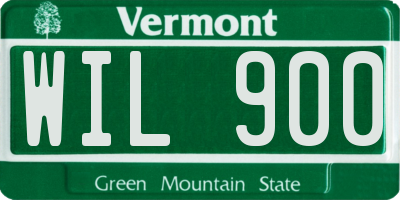 VT license plate WIL900