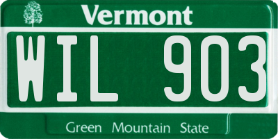 VT license plate WIL903
